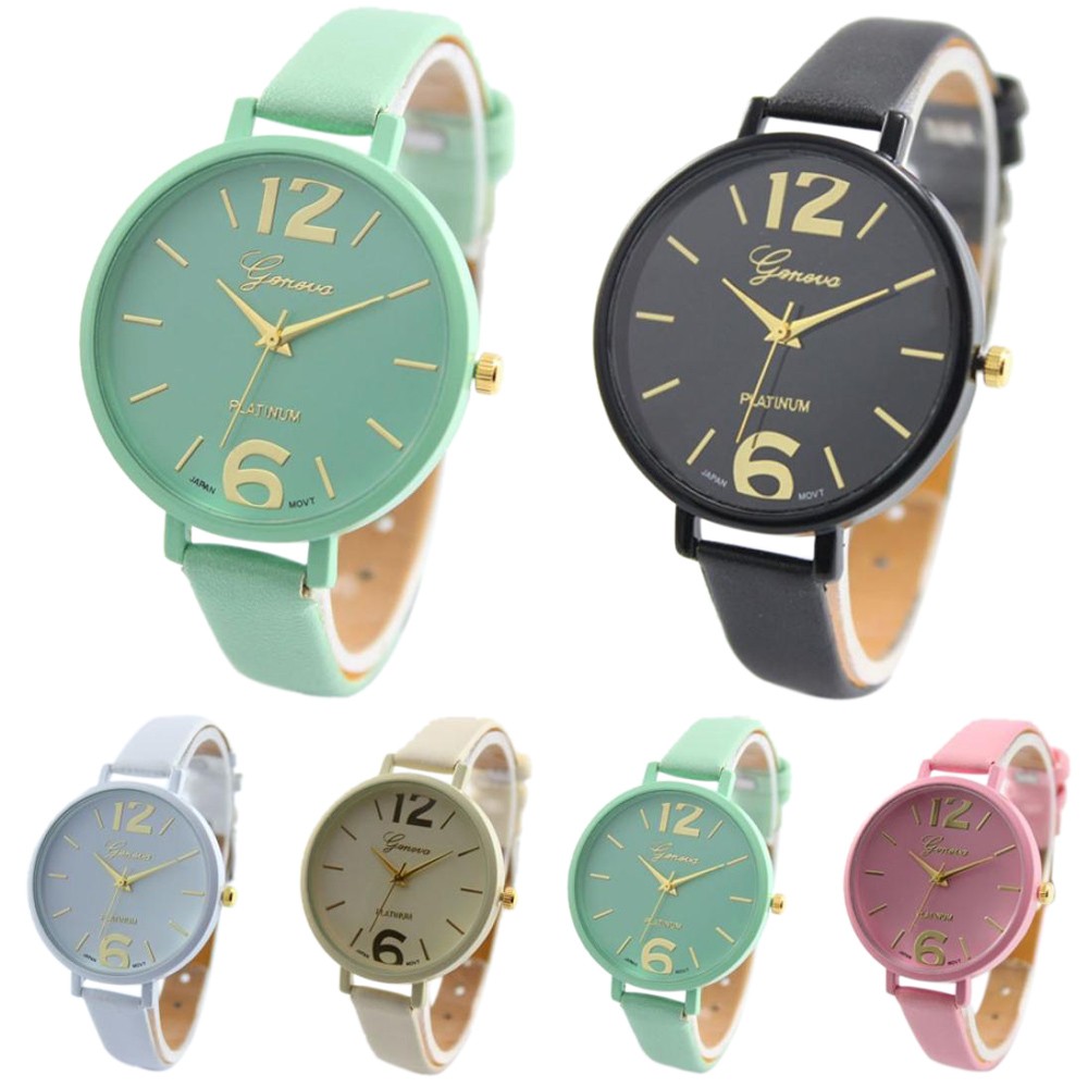 Stylish Casual Quartz Ladies Watch with Faux Leather Strap by HitMyNeed
