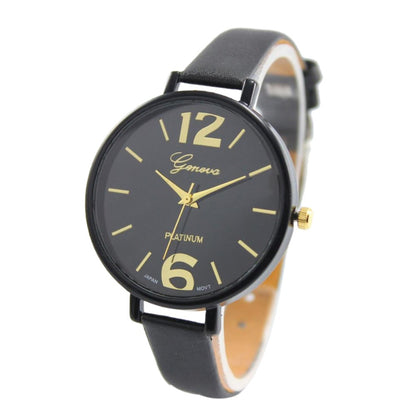 Stylish Casual Quartz Ladies Watch with Faux Leather Strap by HitMyNeed
