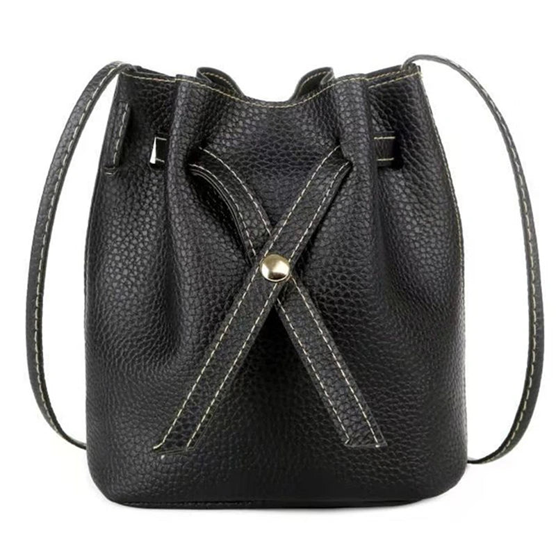 Stylish Crossbody Drawstring Bag for Everyday Use black-2 by HitMyNeed