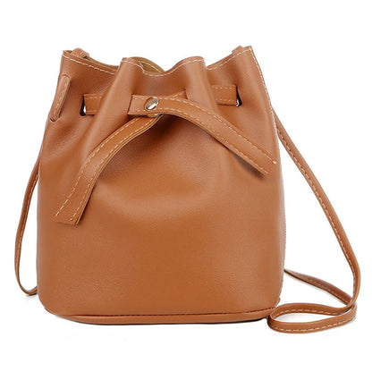 Stylish Crossbody Drawstring Bag for Everyday Use brown-2 by HitMyNeed