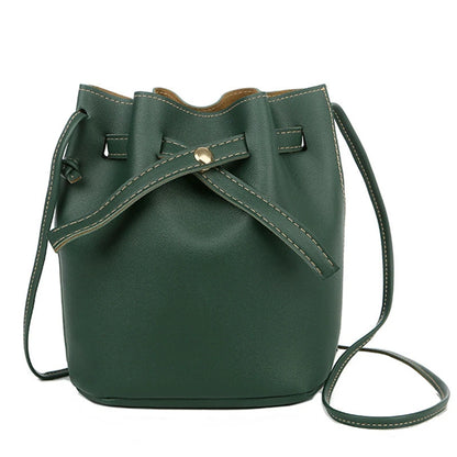 Stylish Crossbody Drawstring Bag for Everyday Use dark-green-1 by HitMyNeed