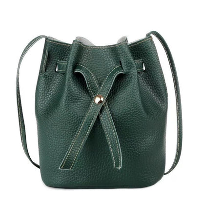 Stylish Crossbody Drawstring Bag for Everyday Use dark-green-2 by HitMyNeed
