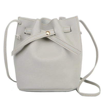 Stylish Crossbody Drawstring Bag for Everyday Use light-gray by HitMyNeed