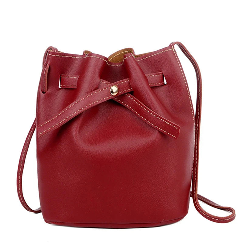 Stylish Crossbody Drawstring Bag for Everyday Use red-1 by HitMyNeed
