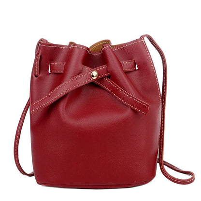 Stylish Crossbody Drawstring Bag for Everyday Use red-1 by HitMyNeed