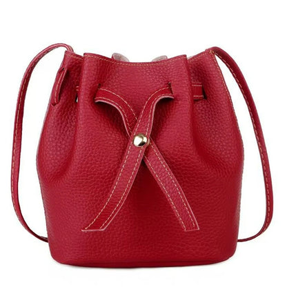 Stylish Crossbody Drawstring Bag for Everyday Use red-2 by HitMyNeed