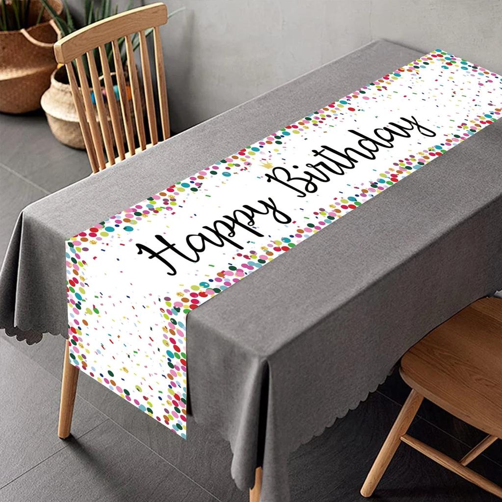 Stylish Happy Birthday Table Runner 180 x 35cm by HitMyNeed