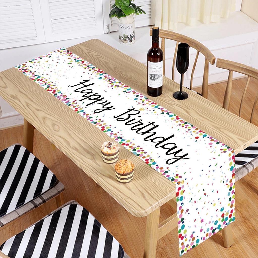 Stylish Happy Birthday Table Runner 180 x 35cm by HitMyNeed