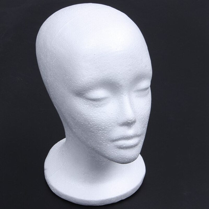 Styrofoam Mannequin Head for Wig and Hat Display by HitMyNeed