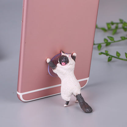Suction Cat Phone Holder with Mini Stand siamese-cat by HitMyNeed