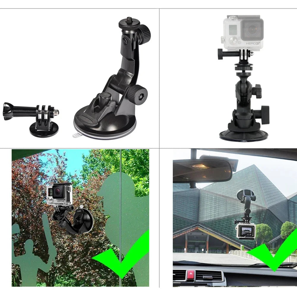 Suction Cup Car & Bike Mount Kit for GoPro and Action Cams by HitMyNeed