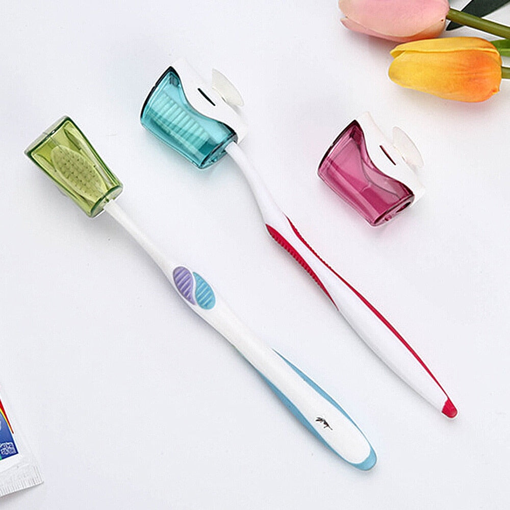 Suction Cup Toothbrush Holder Set of 3 by HitMyNeed