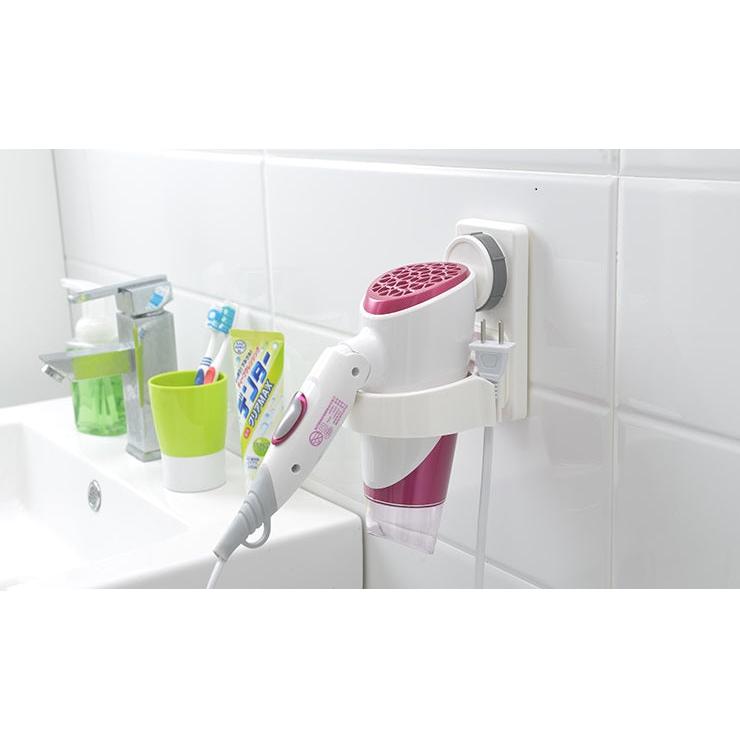 Suction Cup Wall Mounted Hair Dryer Holder by HitMyNeed