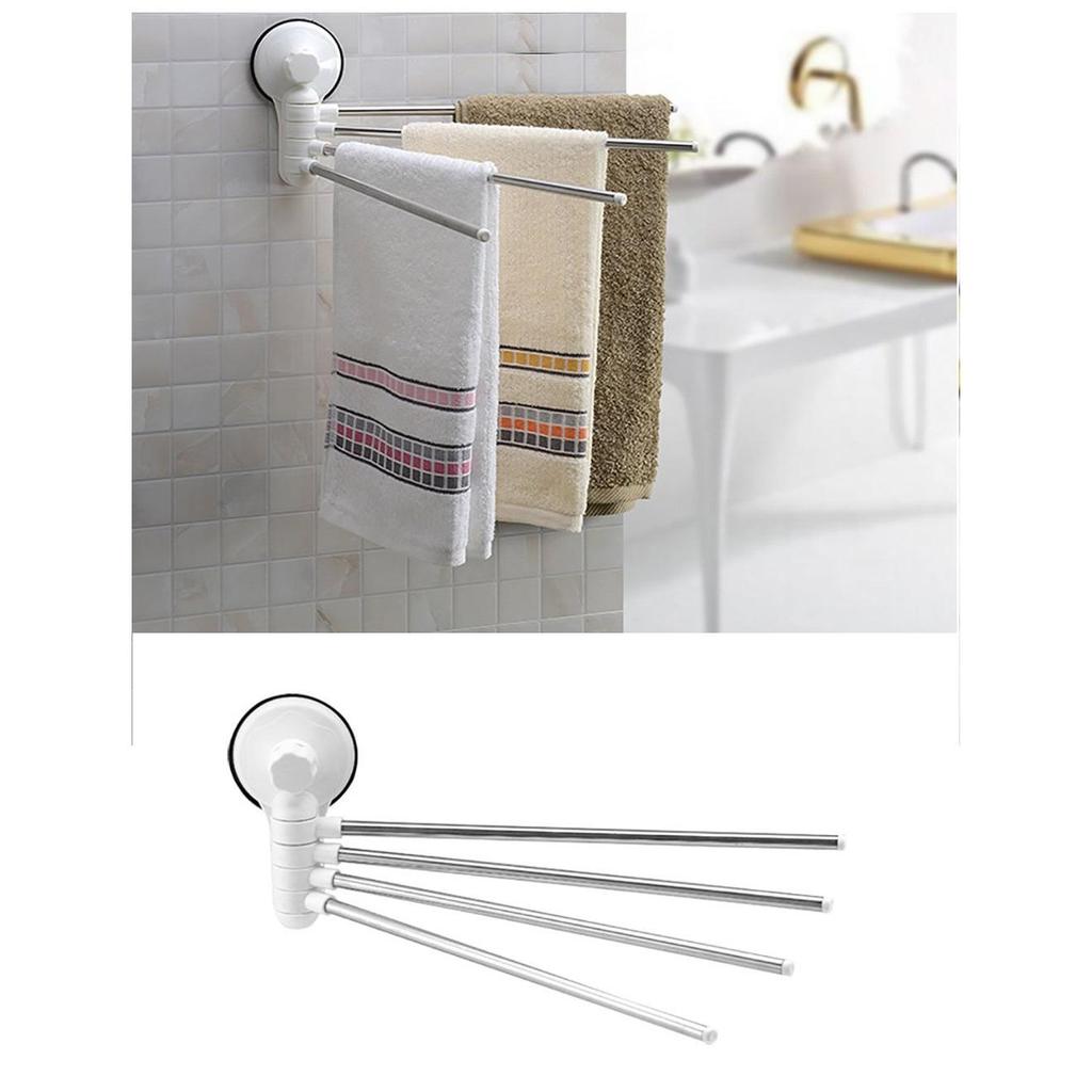 Suction Fit Swivel Bathroom Towel Rack by HitMyNeed