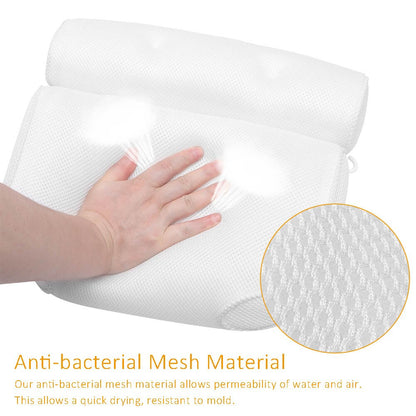 Suction Mount Bath Pillow for Comfortable Soaking by HitMyNeed