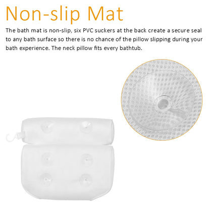 Suction Mount Bath Pillow for Comfortable Soaking by HitMyNeed