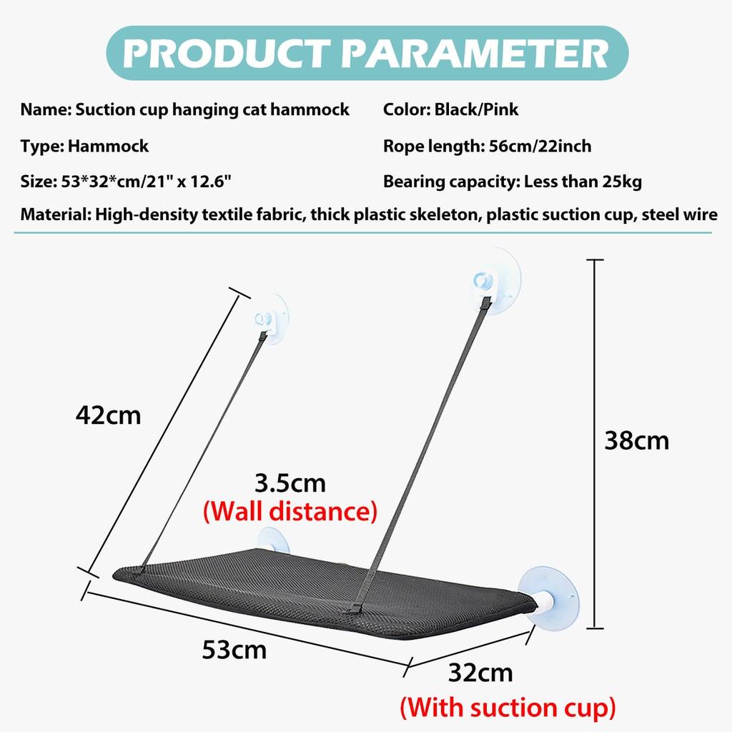 Suction Mount Window Cat Hammock Bed by HitMyNeed