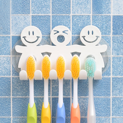 Suction Toothbrush Holder Wall-Mounted Rack by HitMyNeed