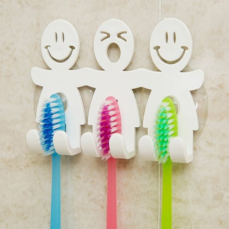 Suction Toothbrush Holder Wall-Mounted Rack by HitMyNeed