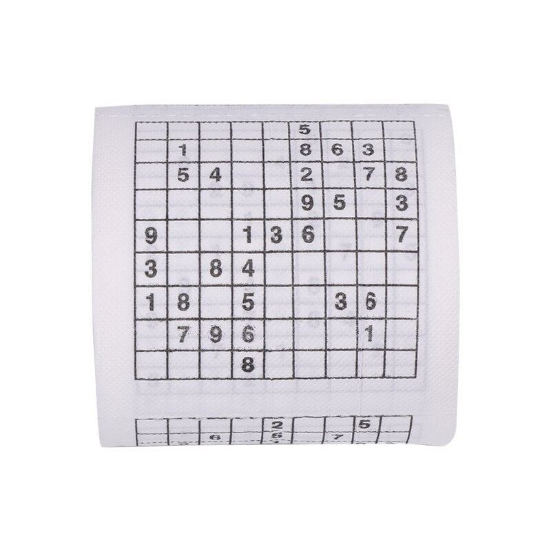 Sudoku Toilet Paper 2-Ply Novelty Tissue Roll by HitMyNeed