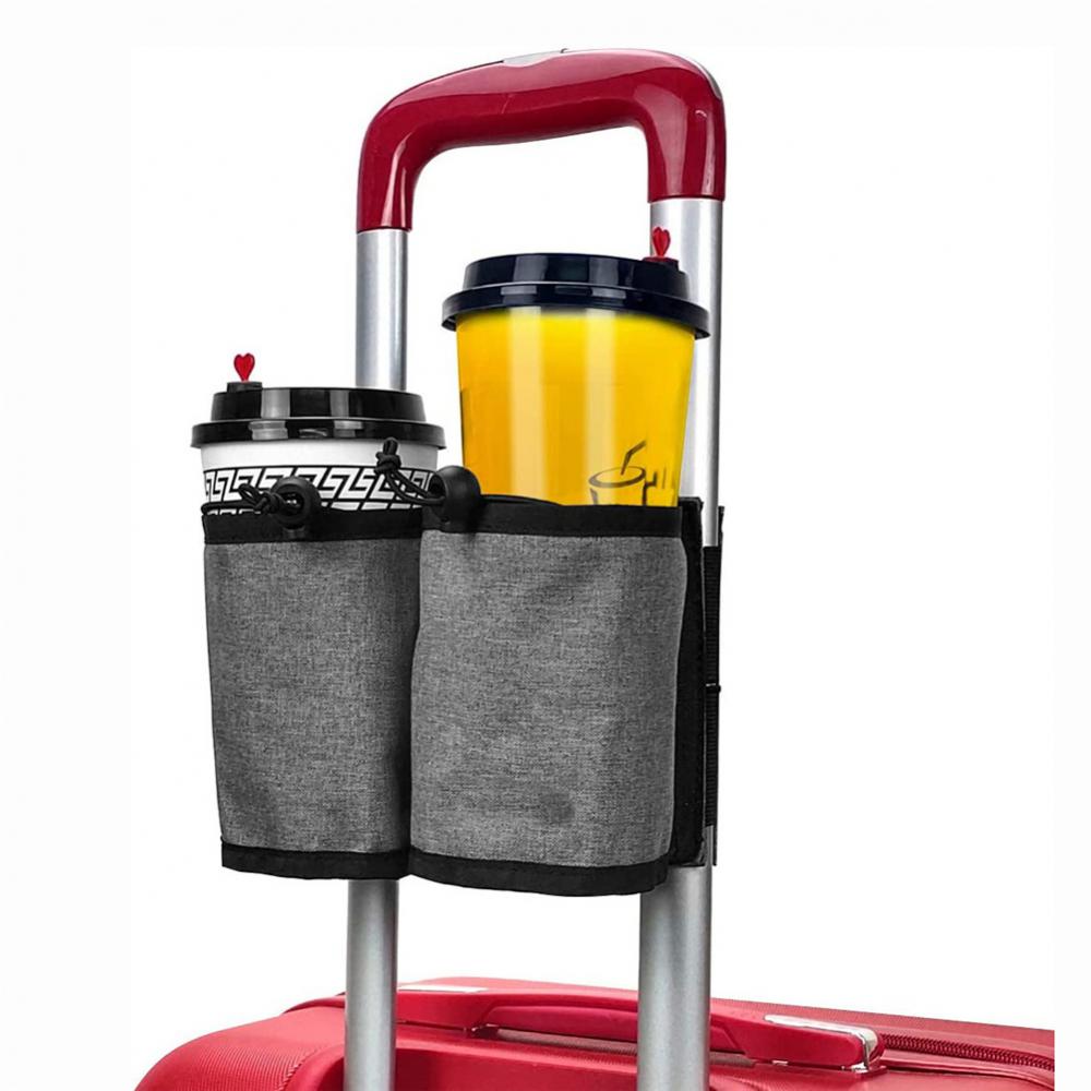 Suitcase Cup Holder with Back Pocket Organizer by HitMyNeed