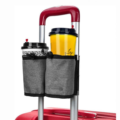 Suitcase Cup Holder with Back Pocket Organizer by HitMyNeed