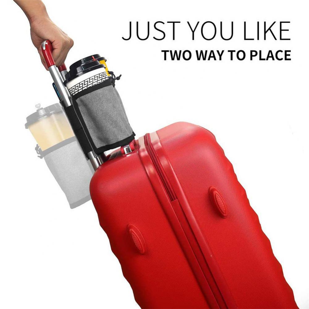 Suitcase Cup Holder with Back Pocket Organizer by HitMyNeed