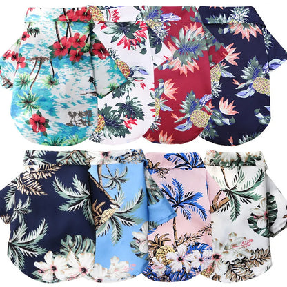 Summer Aloha Print Dog Shirt by HitMyNeed