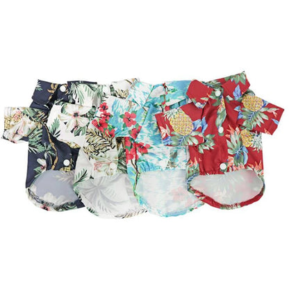 Summer Aloha Print Dog Shirt by HitMyNeed