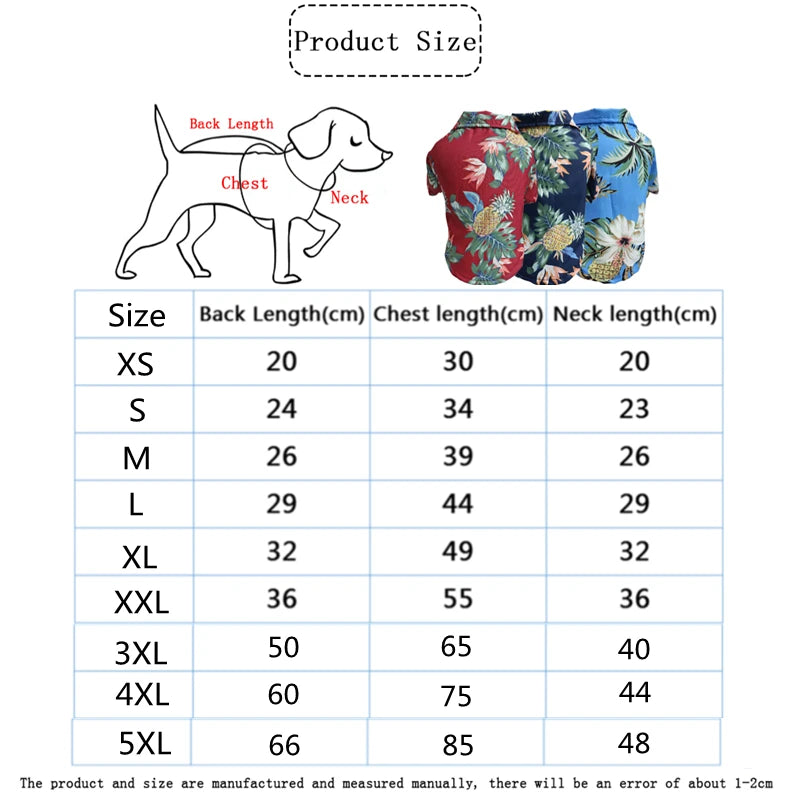 Summer Aloha Print Dog Shirt by HitMyNeed