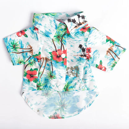 Summer Aloha Print Dog Shirt light-green 4xl by HitMyNeed