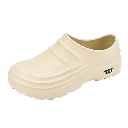Summer Anti-Slip Chef Clogs for Kitchen & Casual Wear rice-white 37.0 by HitMyNeed