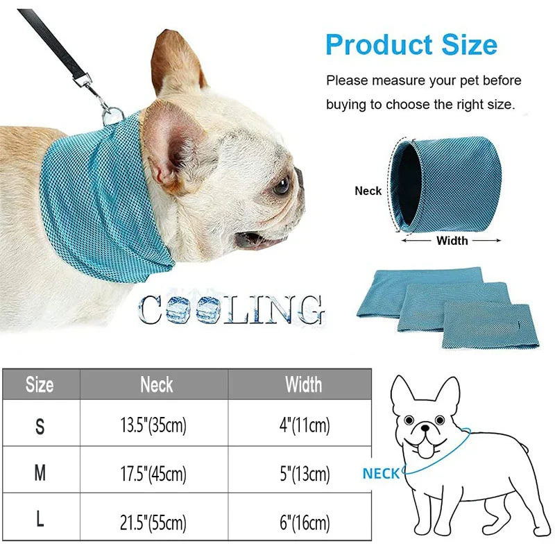 Summer Cooling Dog Bandana Collar with Leash Hole by HitMyNeed
