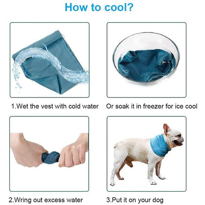 Summer Cooling Dog Bandana Collar with Leash Hole by HitMyNeed