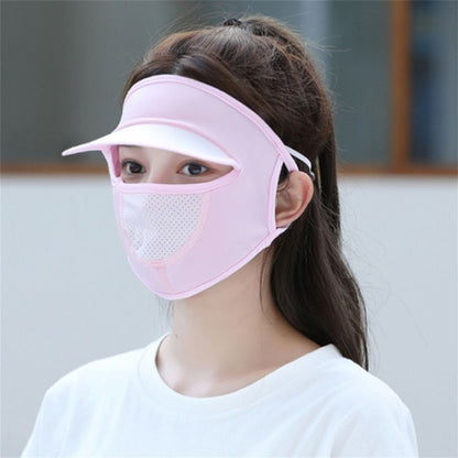 Summer Ice Silk UV Face Cover with Brim by HitMyNeed