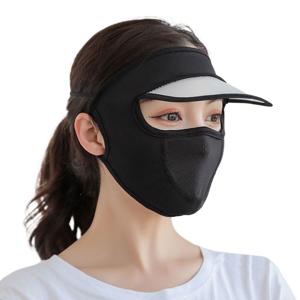Summer Ice Silk UV Face Cover with Brim 1pcs-a by HitMyNeed