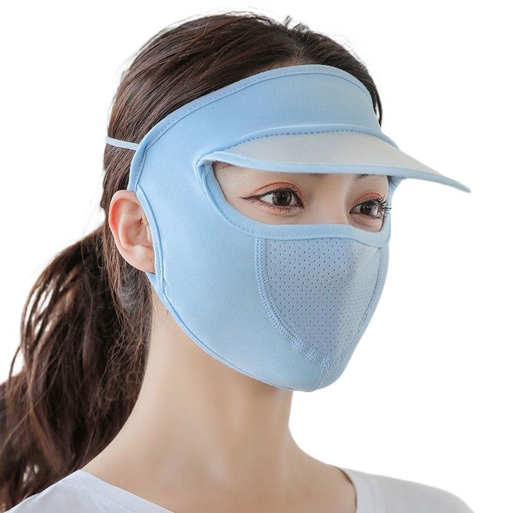 Summer Ice Silk UV Face Cover with Brim 1pcs-b by HitMyNeed