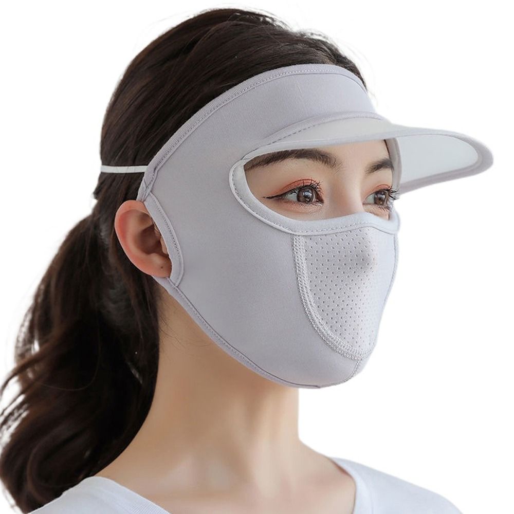 Summer Ice Silk UV Face Cover with Brim 1pcs-d by HitMyNeed