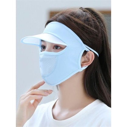Summer Ice Silk UV Face Cover with Brim by HitMyNeed