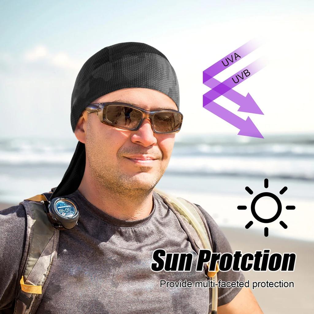 Summer Quick-Dry Cycling Bandana Cap with Sun Protection by HitMyNeed