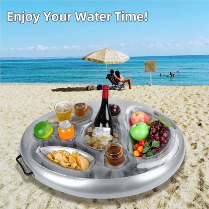 Summer Sea Inflatable Pool Drink & Snack Tray by HitMyNeed