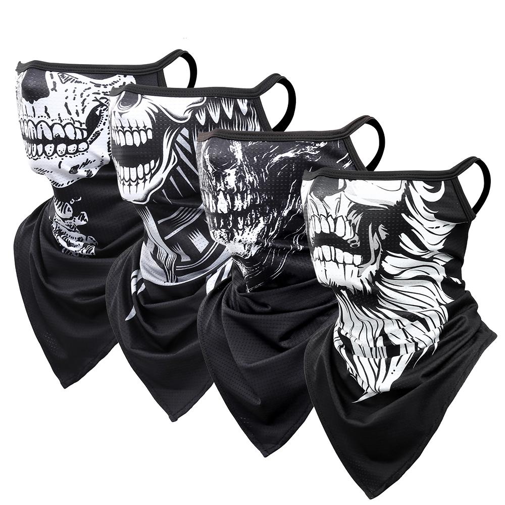 Summer Skull Bandana Face Mask for Outdoor Sports by HitMyNeed