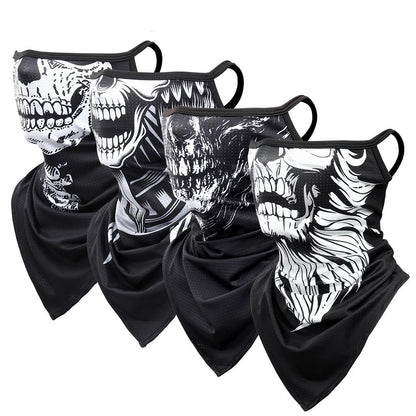 Summer Skull Bandana Face Mask for Outdoor Sports by HitMyNeed