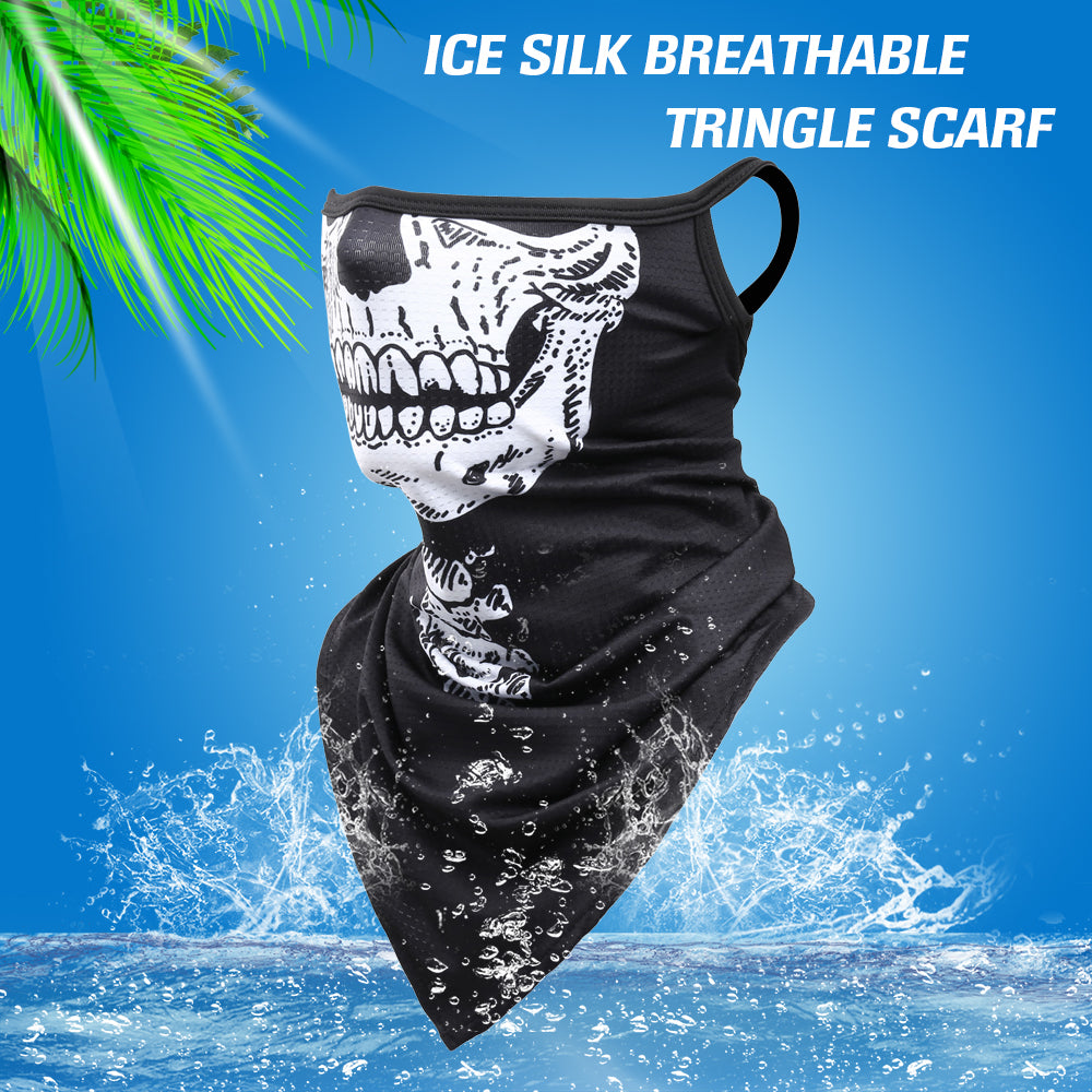 Summer Skull Bandana Face Mask for Outdoor Sports by HitMyNeed