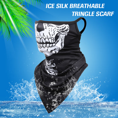 Summer Skull Bandana Face Mask for Outdoor Sports by HitMyNeed