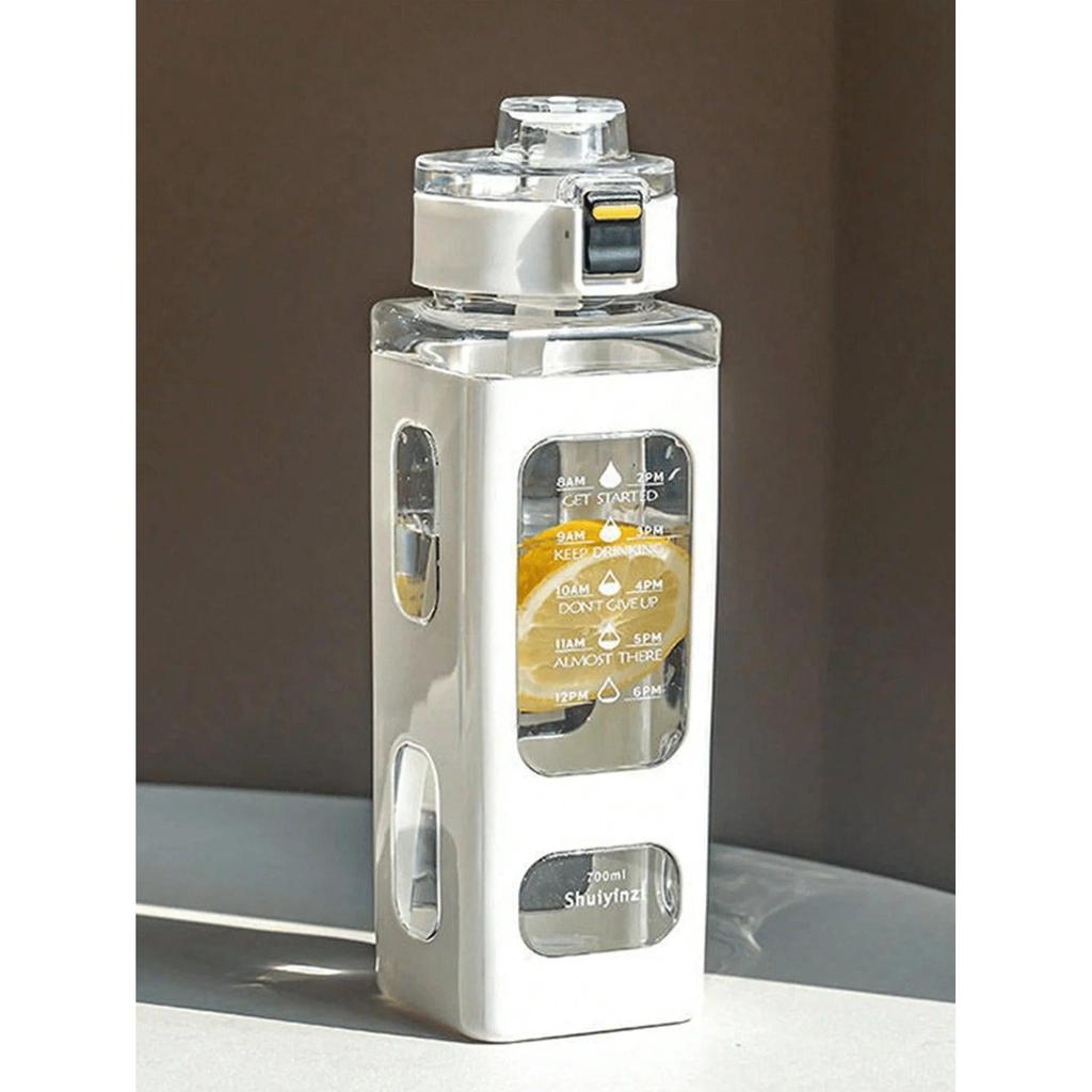Summer Sports Square Water Bottle with Straw by HitMyNeed