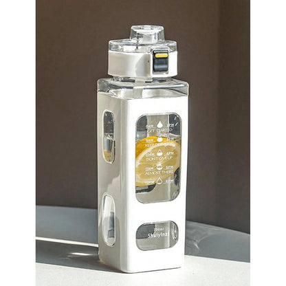 Summer Sports Square Water Bottle with Straw by HitMyNeed