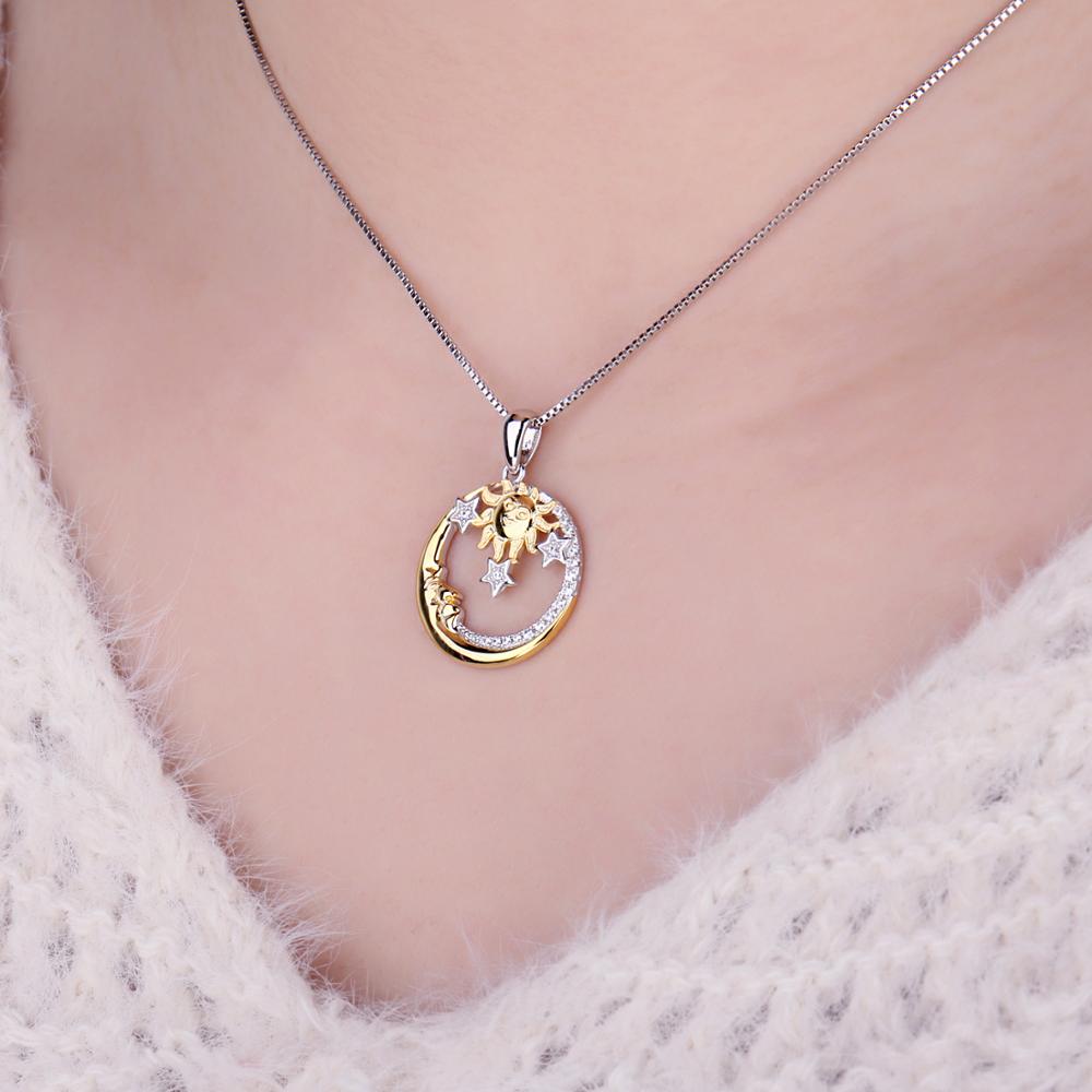 Sun and Moon Sterling Silver Pendant by HitMyNeed