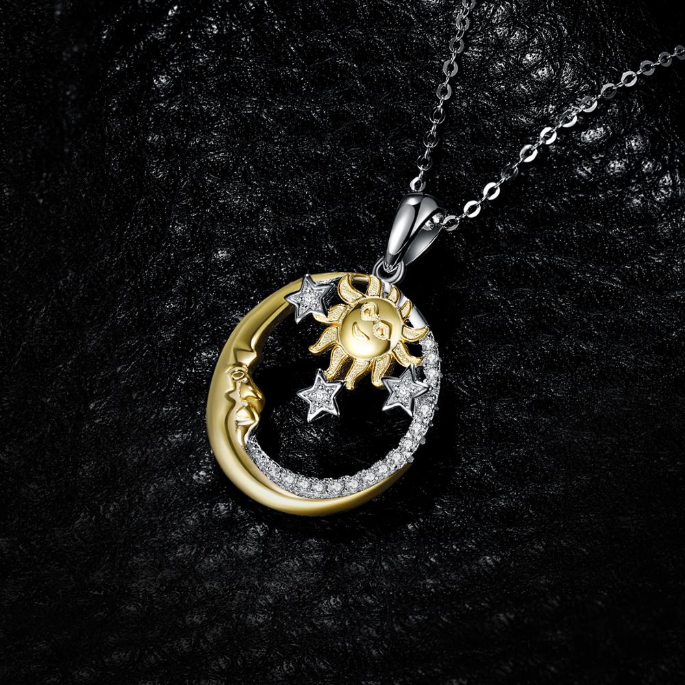 Sun and Moon Sterling Silver Pendant by HitMyNeed