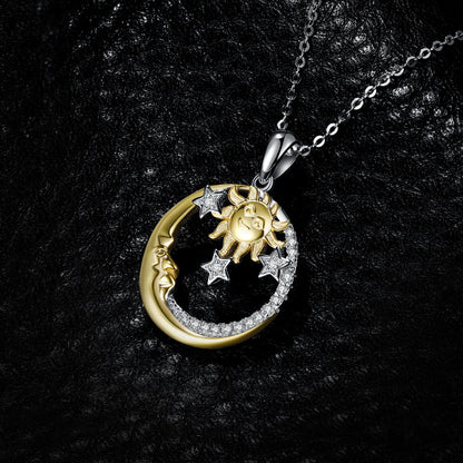 Sun and Moon Sterling Silver Pendant by HitMyNeed